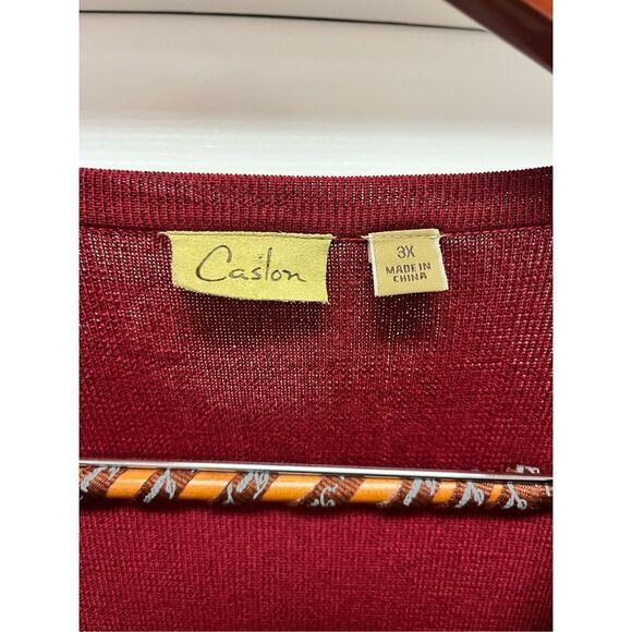 Caslon Burgundy Knit Cardigan Sweater sz 3X NWOT - Picture 4 of 8